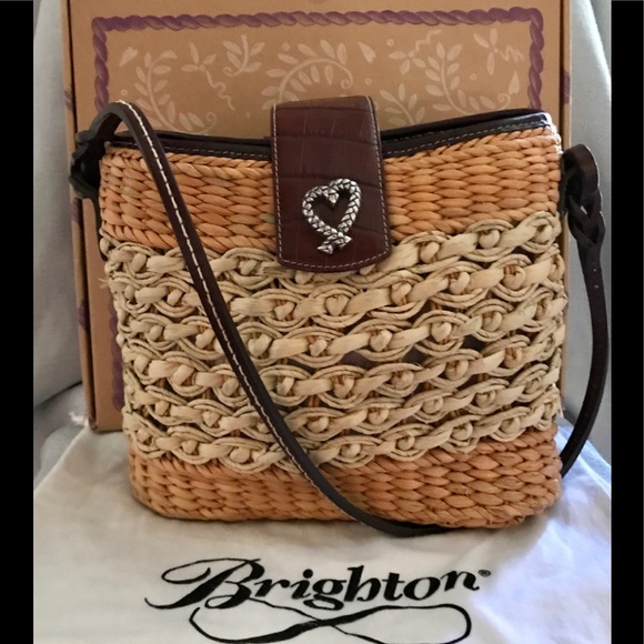 Brighton Handbags - 💙💙 VINTAGE BRIGHTON SADIE STRAW HANDBAG BOX/BAG